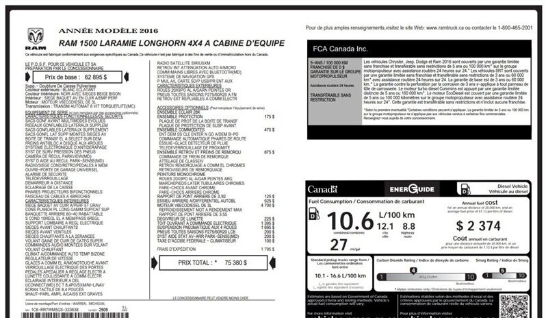 
								2016 Ram 1500 Diesel Crew Cab Laramie Longhorn Crew Cab 4×4 full									