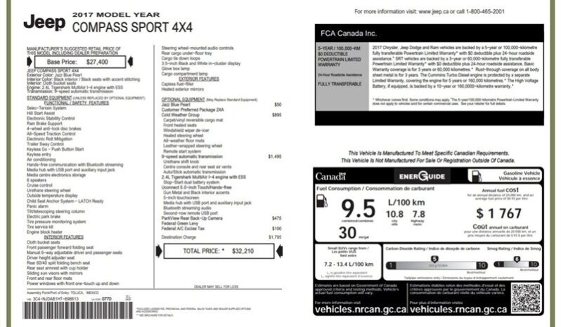 
								2017 Jeep Compass Sport 4X4 full									