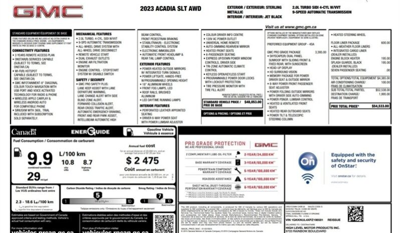 
								2023 GMC Acadia SLT 4×4 full									